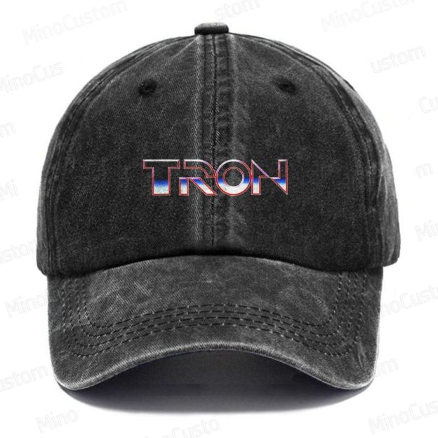 Tron Retro Sci-Fi Graphic Washed Vintage Baseball Cap