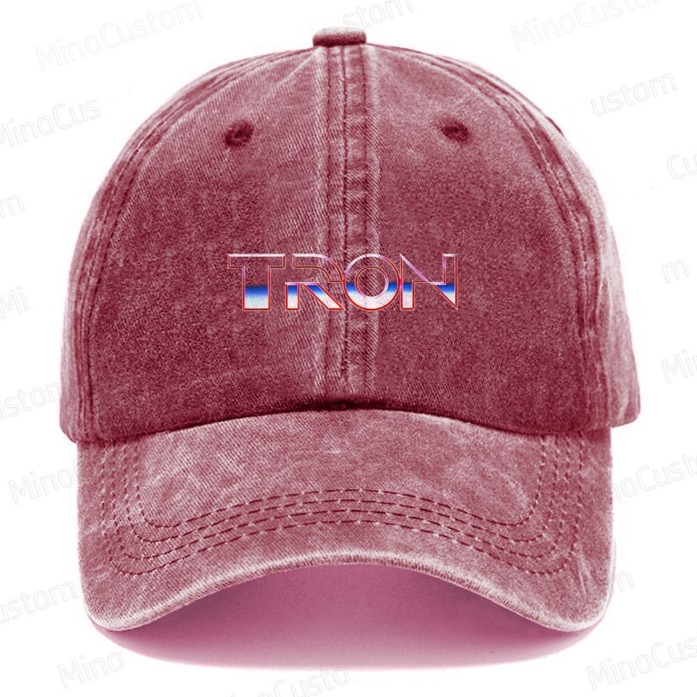 Tron Retro Sci-Fi Graphic Washed Vintage Baseball Cap