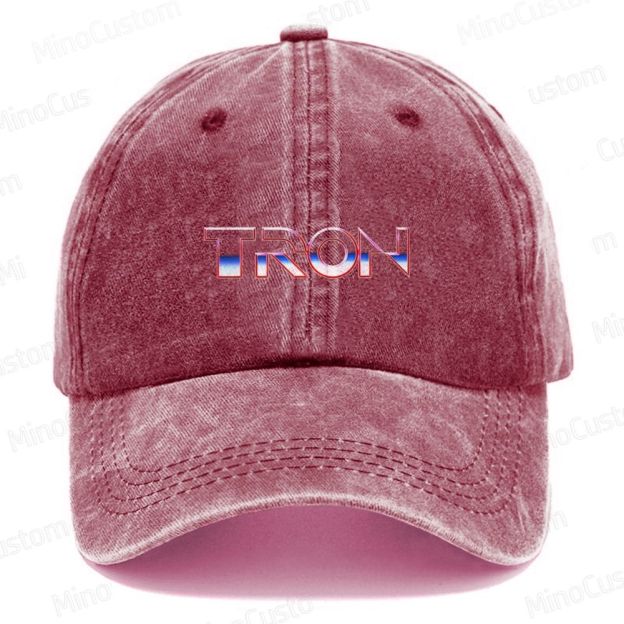 Tron Retro Sci-Fi Graphic Washed Vintage Baseball Cap