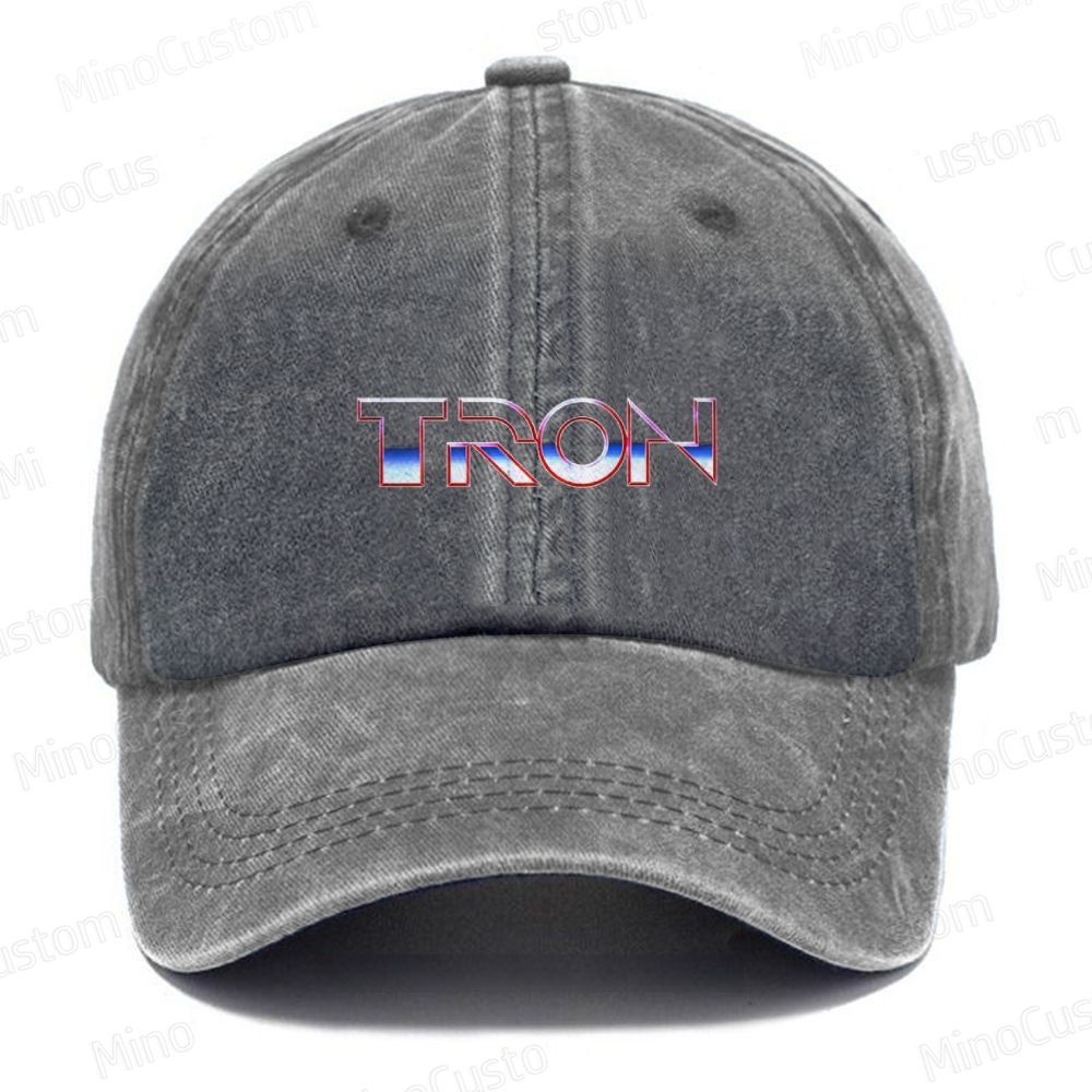 Tron Retro Sci-Fi Graphic Washed Vintage Baseball Cap