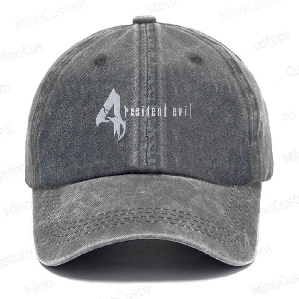 Resident Evil 4  Embroidered Washed Cap 