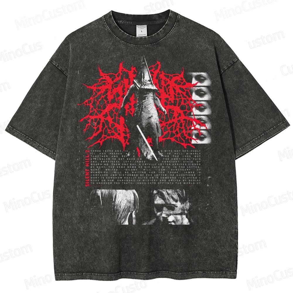 Gothic Survival Game Inspired Washed T-Shirt