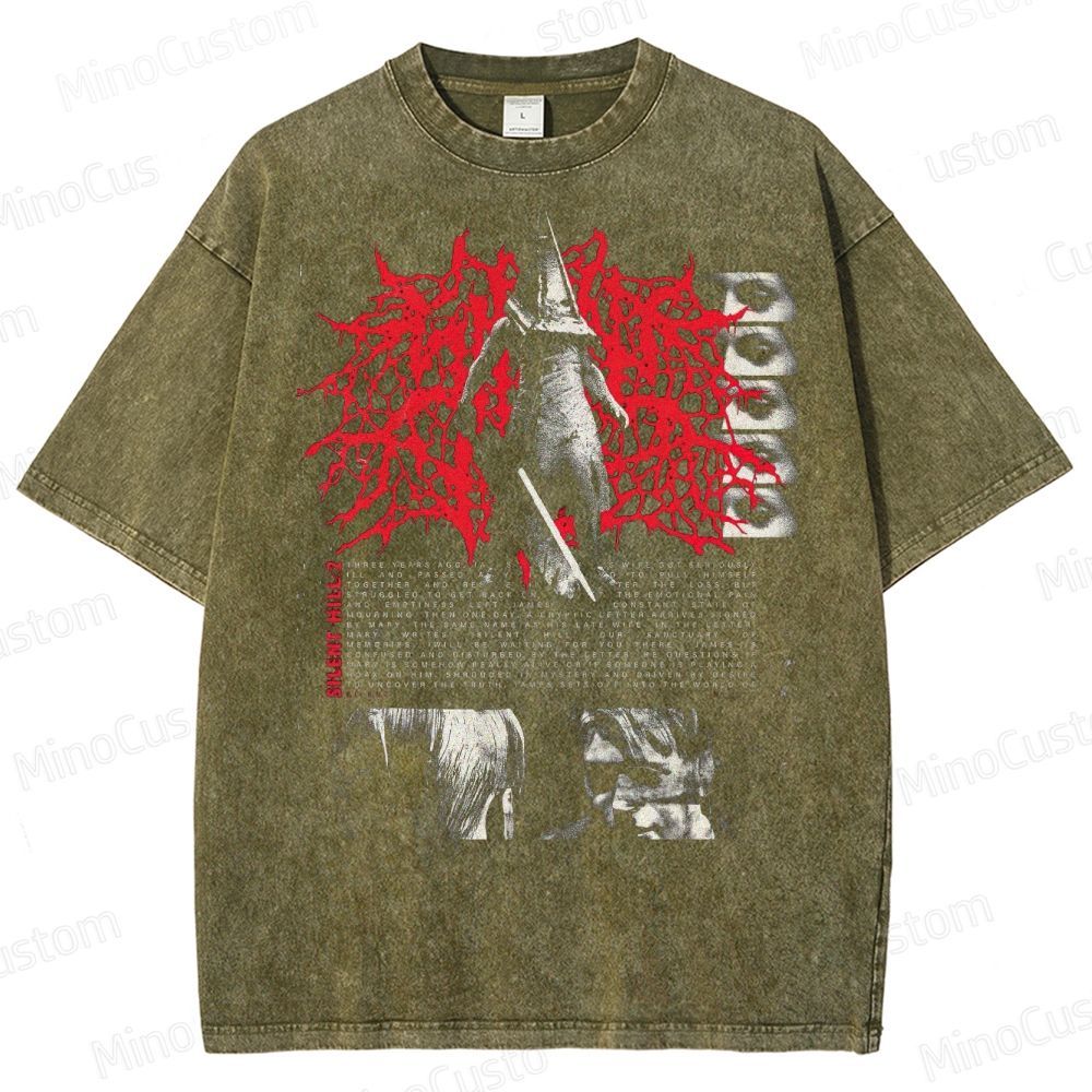 Gothic Survival Game Inspired Washed T-Shirt 