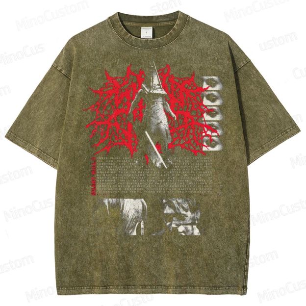 Gothic Survival Game Inspired Washed T-Shirt 
