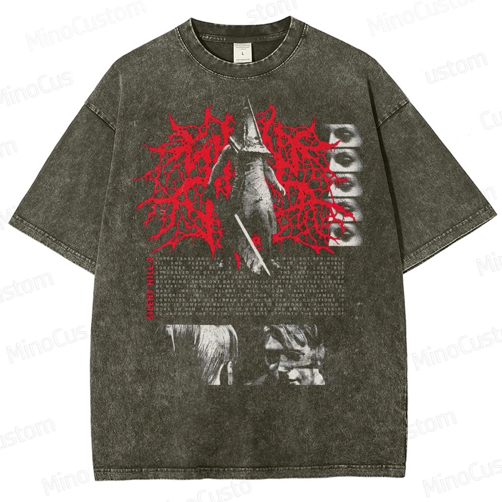 Gothic Survival Game Inspired Washed T-Shirt 