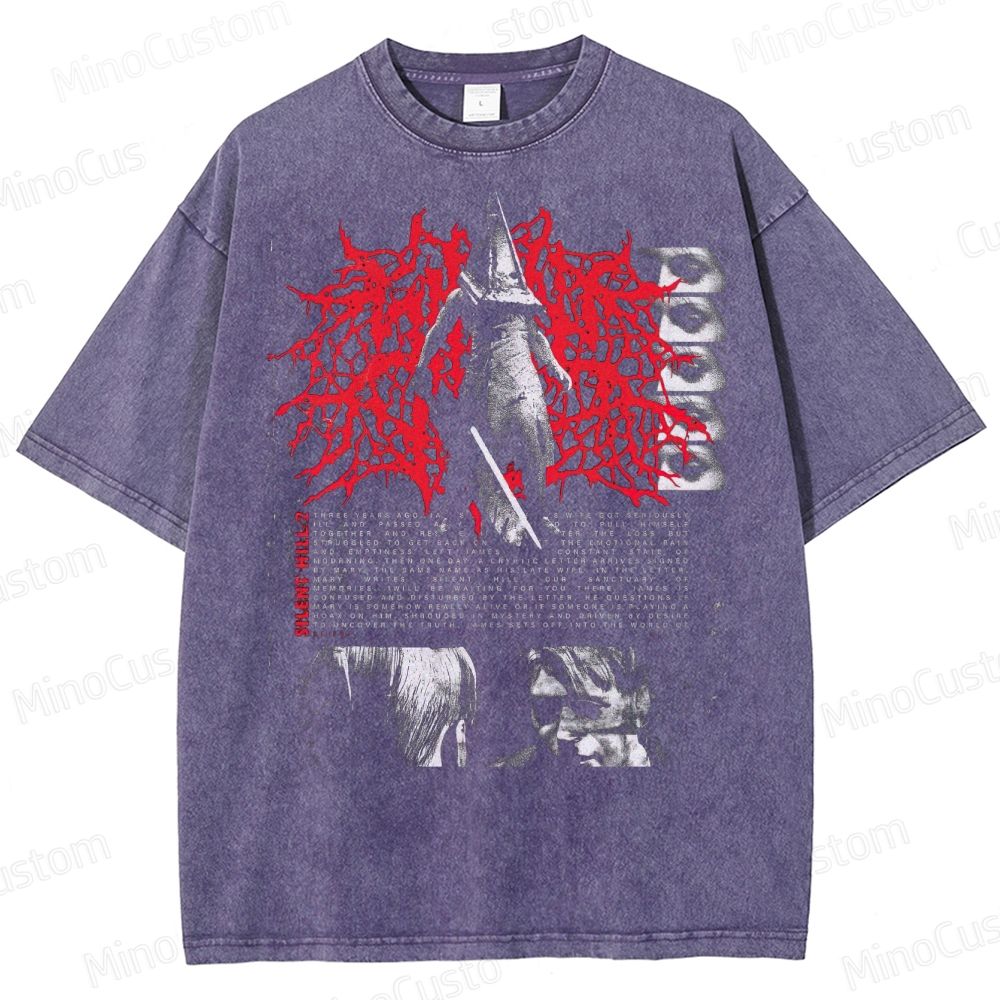 Gothic Survival Game Inspired Washed T-Shirt 