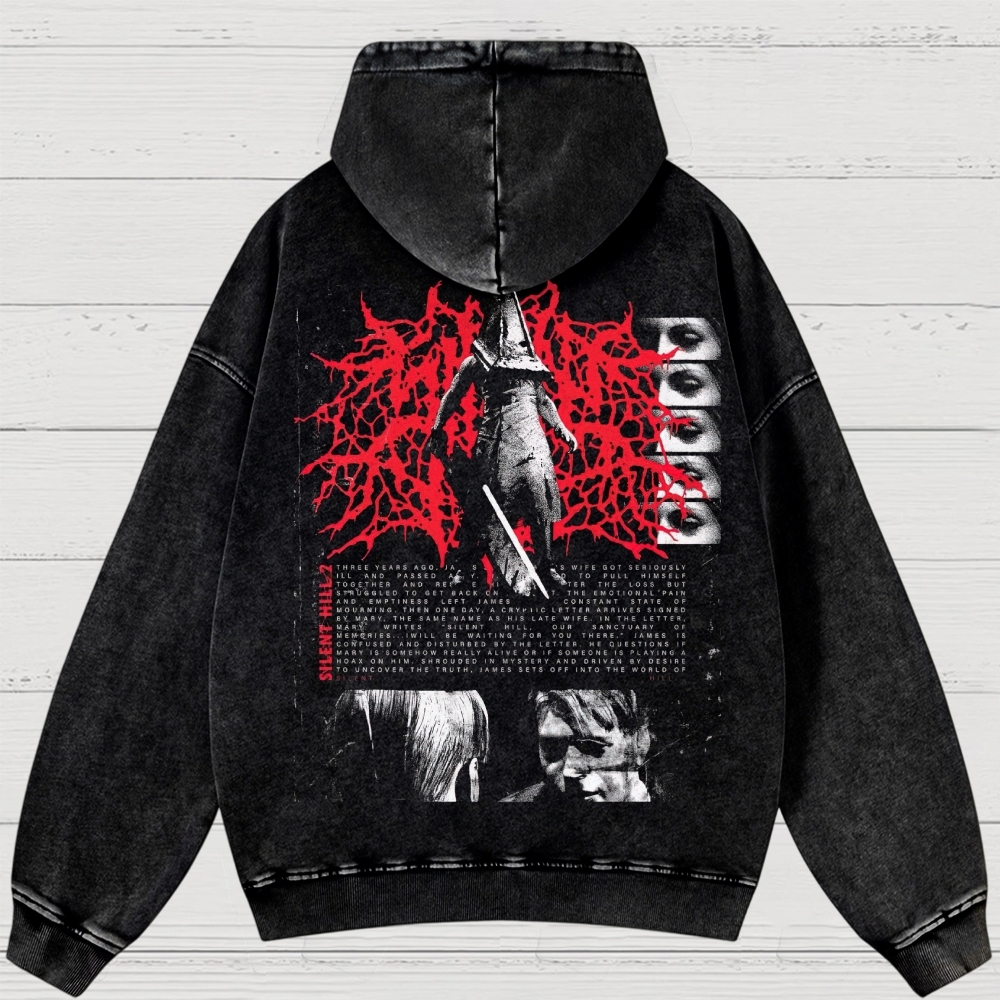 Gothic Survival Game Inspired Washed Hoodies