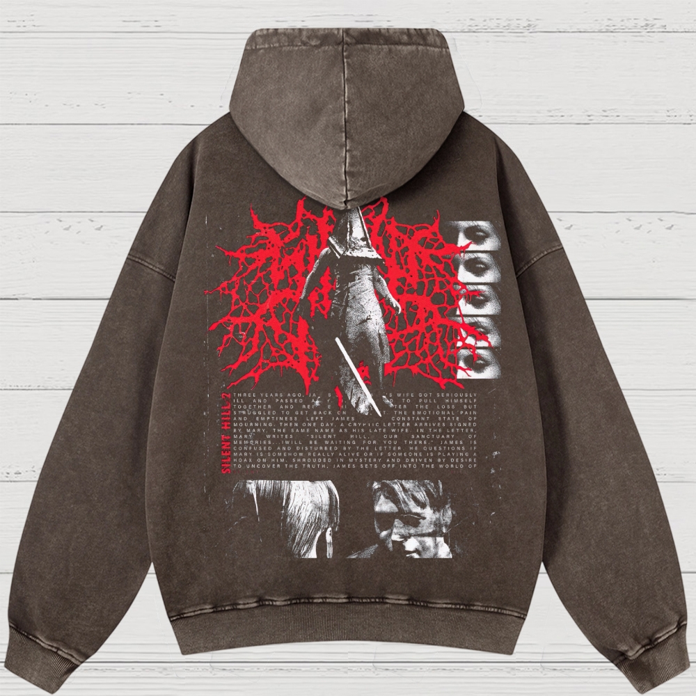 Gothic Survival Game Inspired Washed Hoodies 
