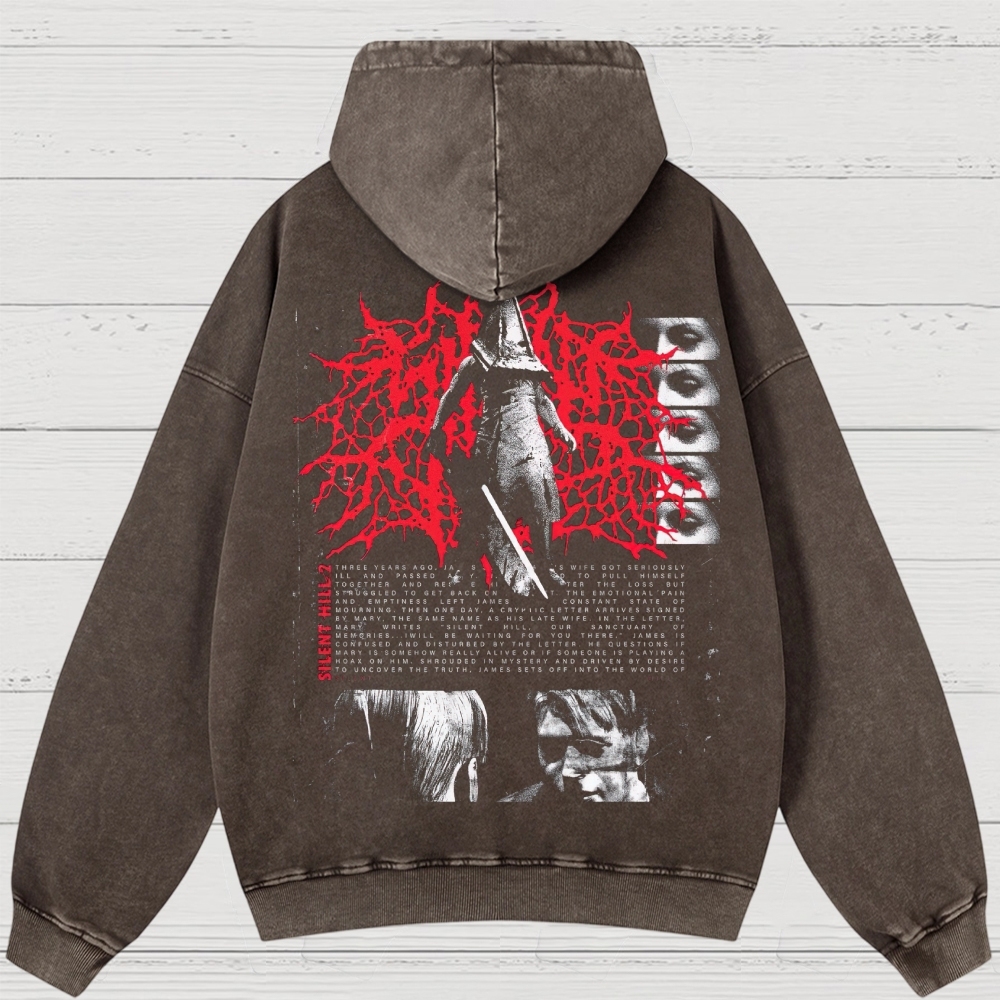 Gothic Survival Game Inspired Washed Hoodies 