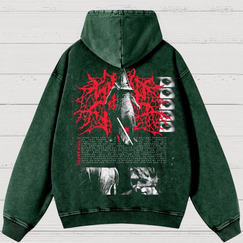 Gothic Survival Game Inspired Washed Hoodies 