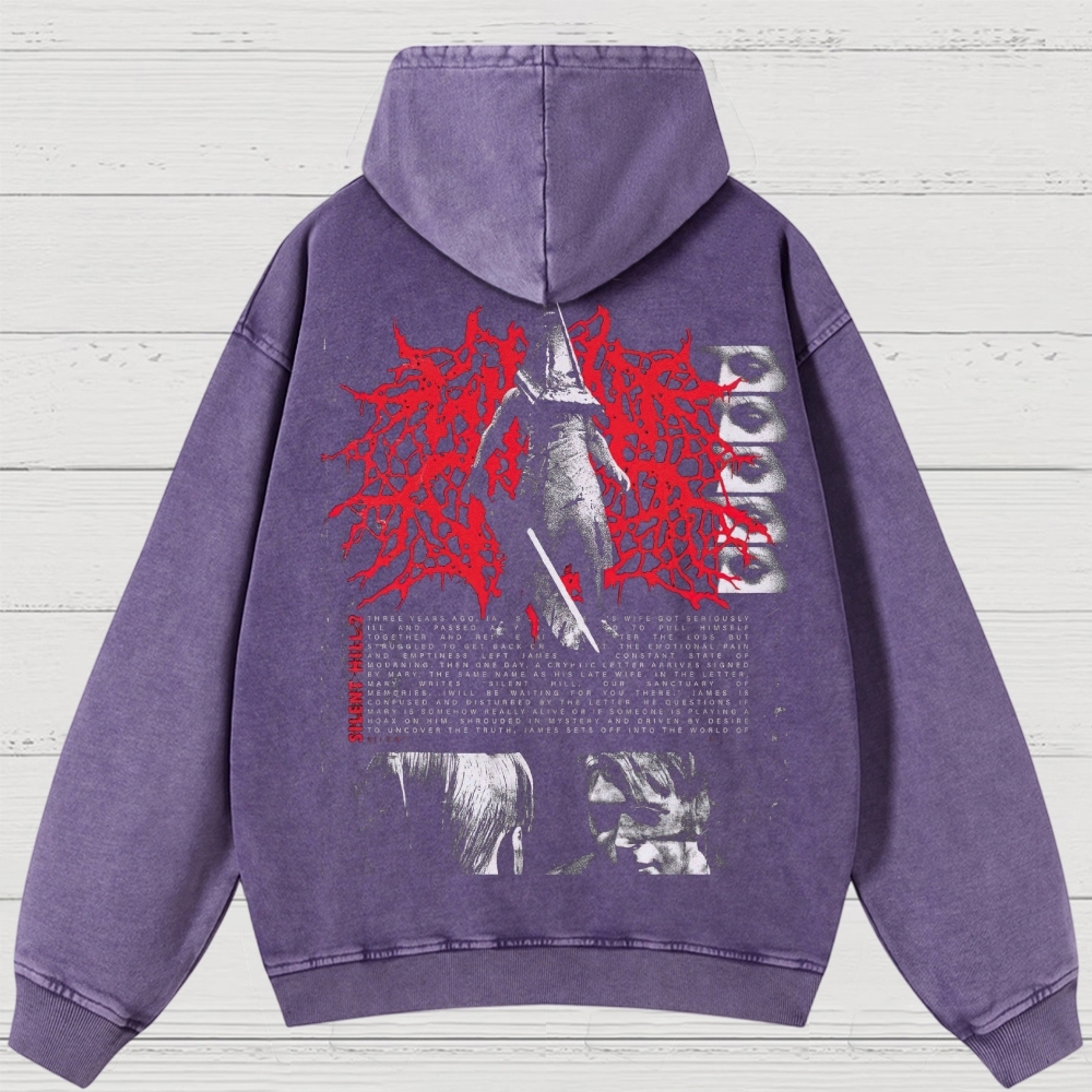 Gothic Survival Game Inspired Washed Hoodies 