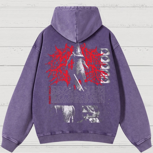 Gothic Survival Game Inspired Washed Hoodies 