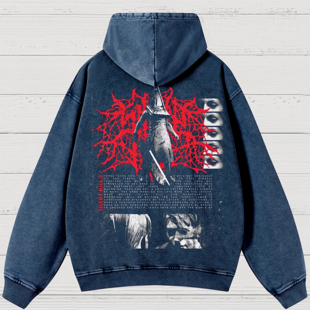 Gothic Survival Game Inspired Washed Hoodies 