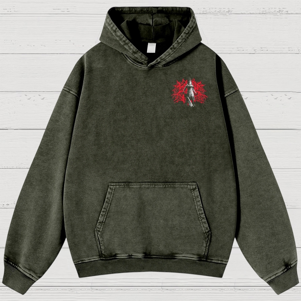 Gothic Survival Game Inspired Washed Hoodies 