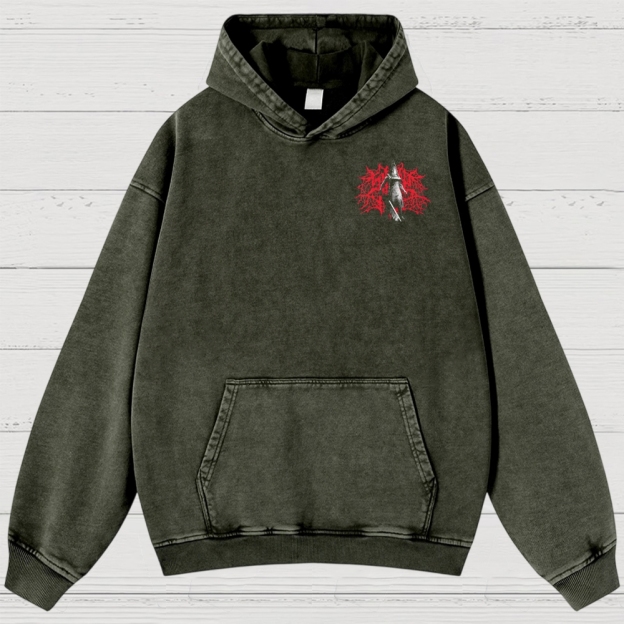 Gothic Survival Game Inspired Washed Hoodies 
