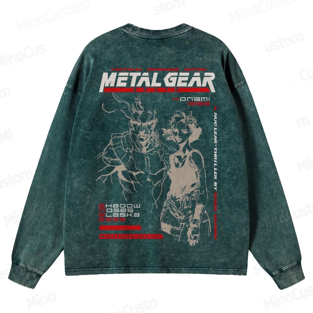 Vintage Retro Video Game  Crewneck Washed Sweatshirt 