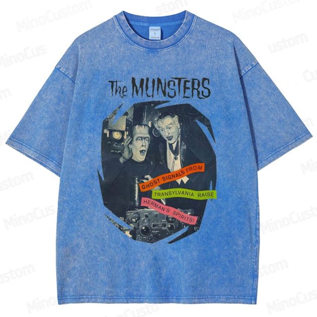 The Munsters Retro Comedy Horror Graphic Washed Vintage T-Shirt