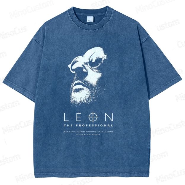 Leon: The Professional Retro Crime Drama Graphic Washed Vintage T-Shirt