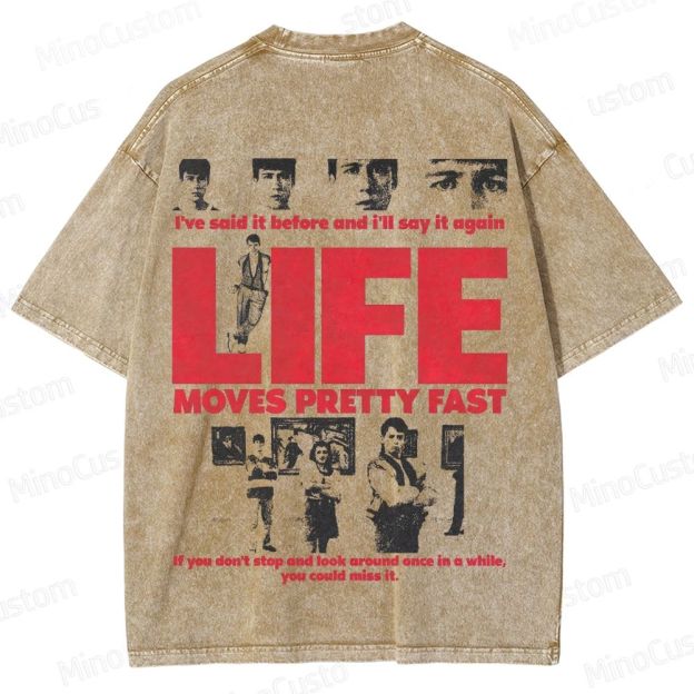 Ferris Bueller's Day Off Retro Comedy Drama Graphic Washed Vintage T-Shirt