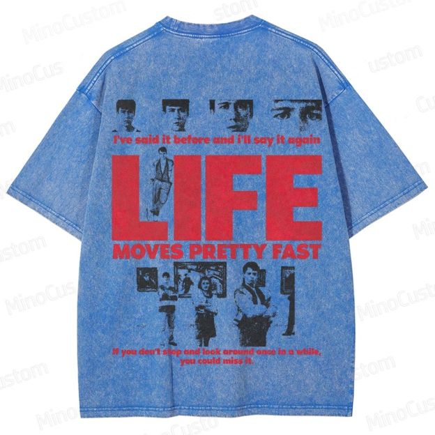 Ferris Bueller's Day Off Retro Comedy Drama Graphic Washed Vintage T-Shirt