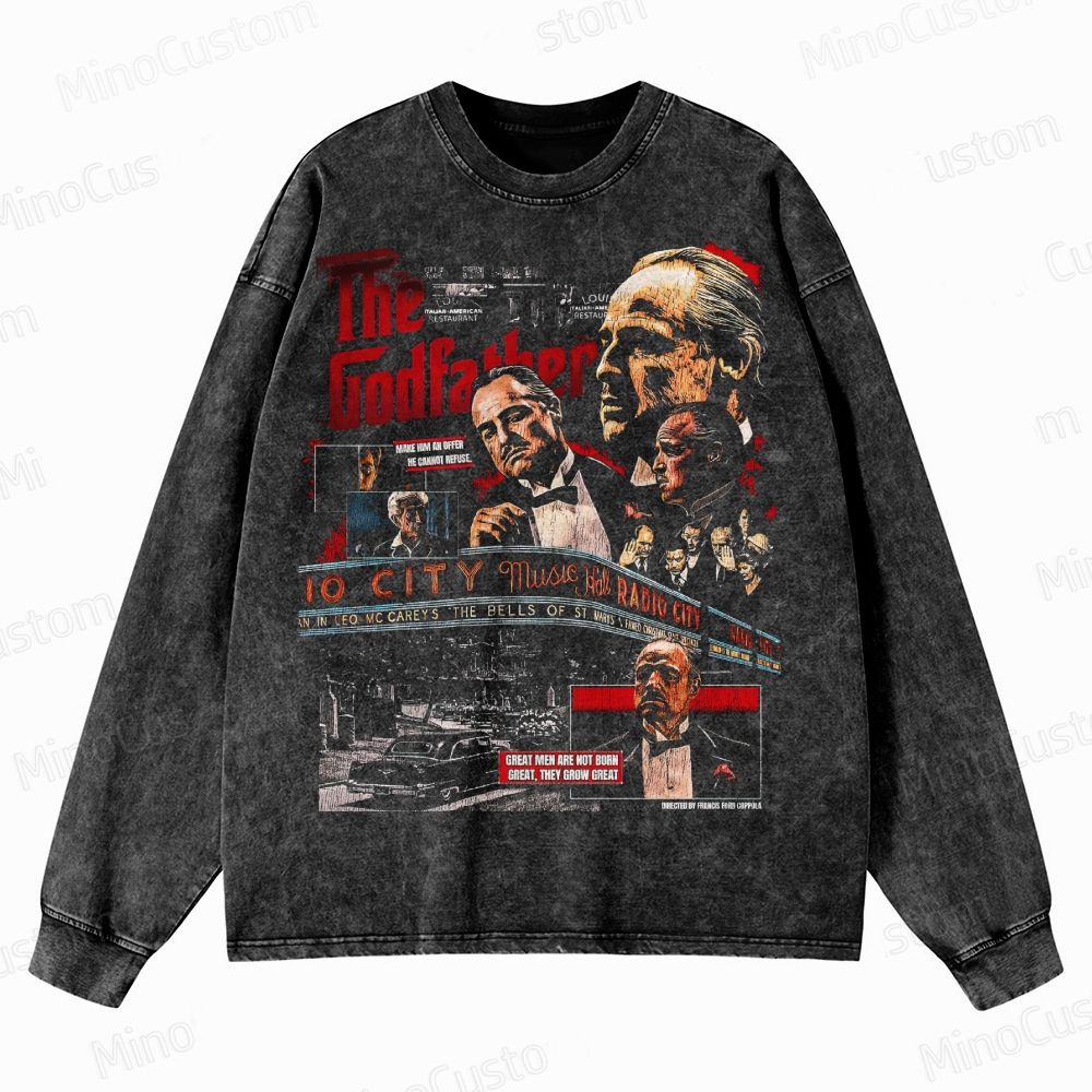 The Godfather Vintage Crewneck Washed Sweatshirt 