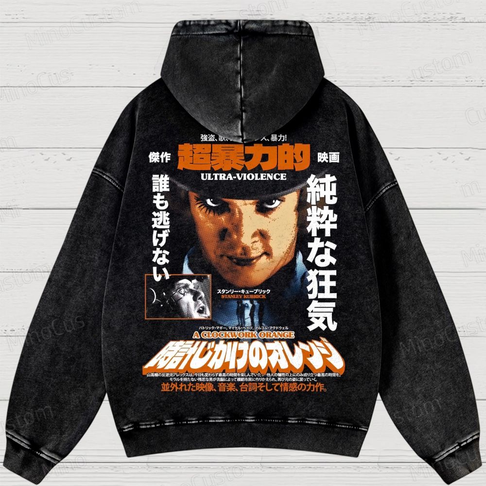 A Clockwork Orange Japanese Washed Hoodies 