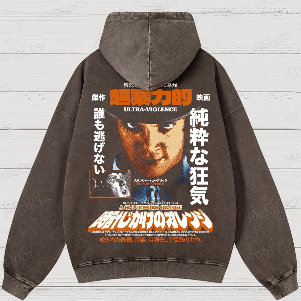 A Clockwork Orange Japanese Washed Hoodies 
