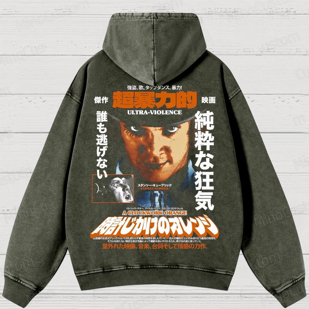 A Clockwork Orange Japanese Washed Hoodies 