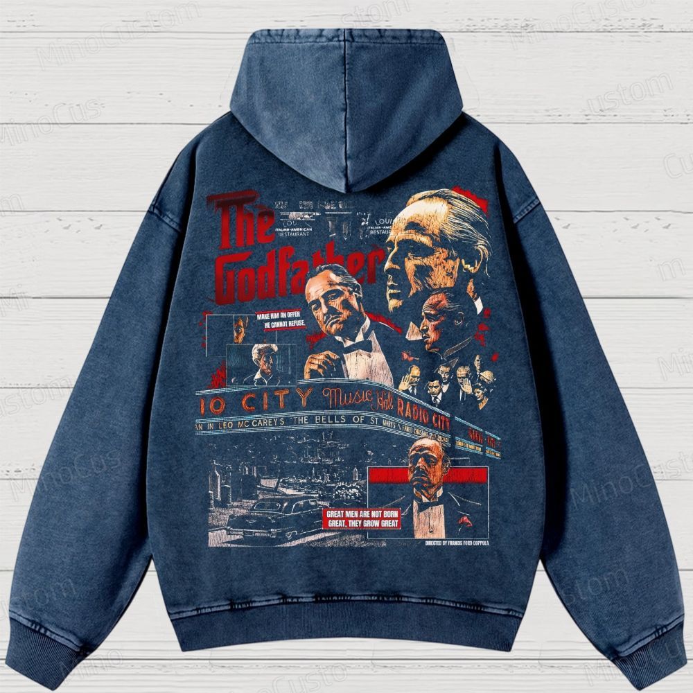 The Godfather Vintage Washed Hoodies 