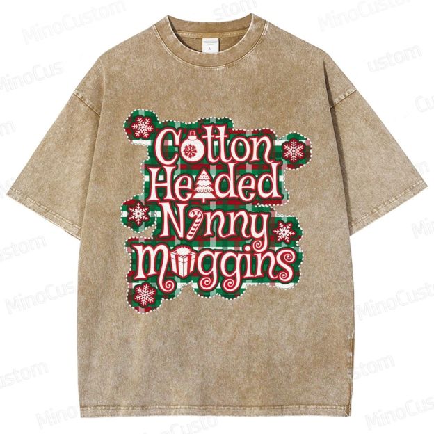 Elf Retro Comedy Graphic Washed Vintage T-Shirt