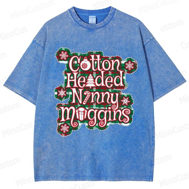 Elf Retro Comedy Graphic Washed Vintage T-Shirt