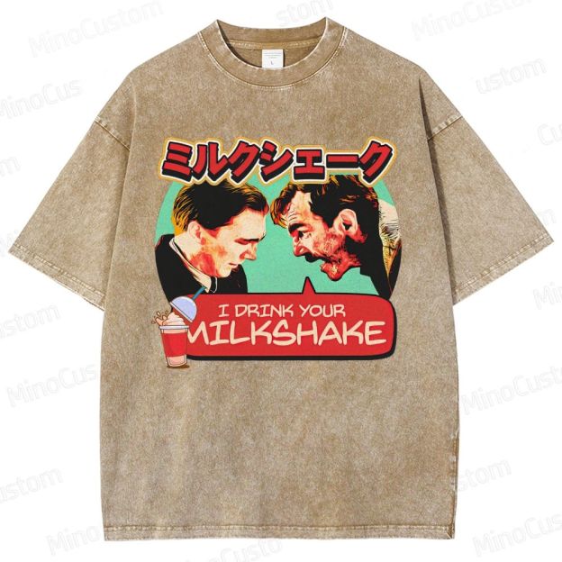 There Will Be Blood Retro Drama Graphic Washed Vintage T-Shirt