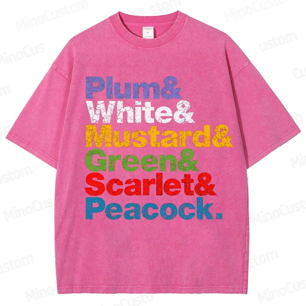 Clue Retro Mystery Comedy Graphic Washed Vintage T-Shirt