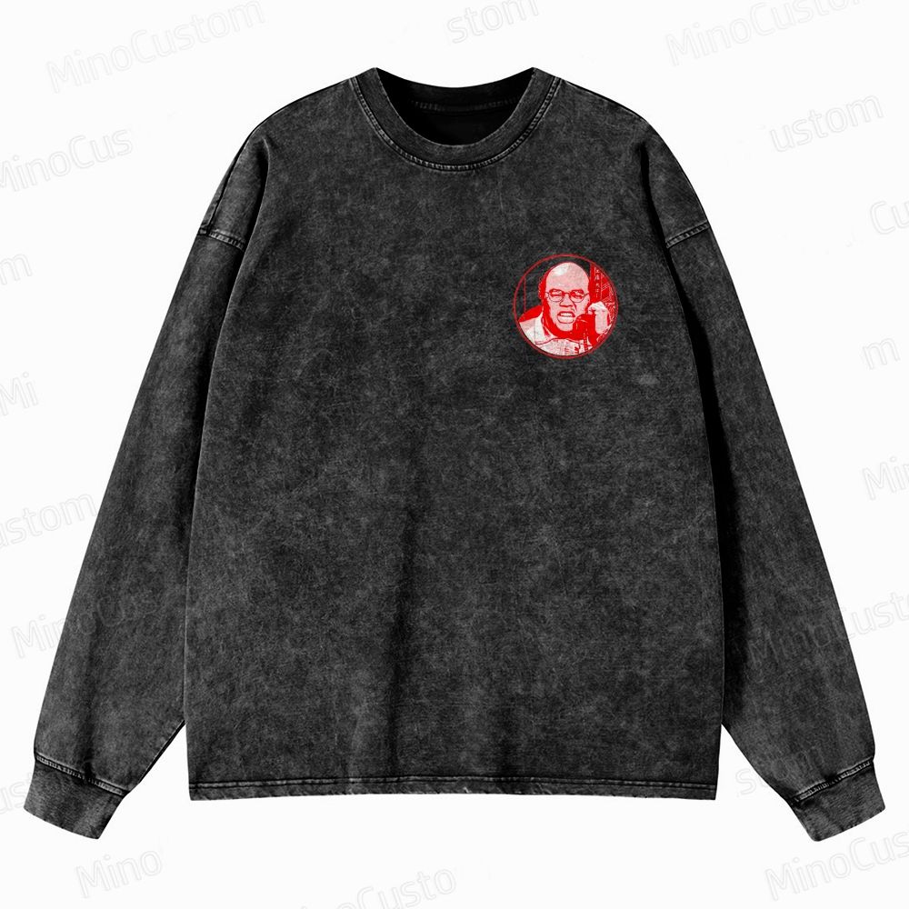 Seinfeld Hop Sing's Chinese Restaurant Retro Comedy Graphic Washed Vintage Long Sleeve Shirt