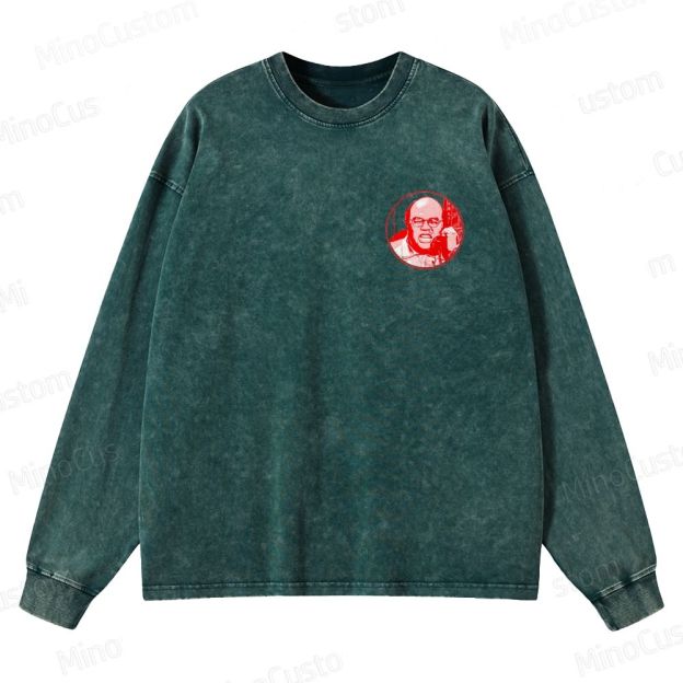 Seinfeld Hop Sing's Chinese Restaurant Retro Comedy Graphic Washed Vintage Long Sleeve Shirt