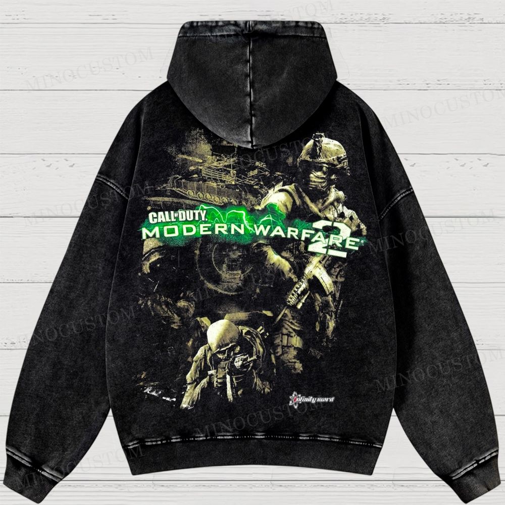 Call of Duty Modern Warfare 2 Vintage Washed Hoodies 