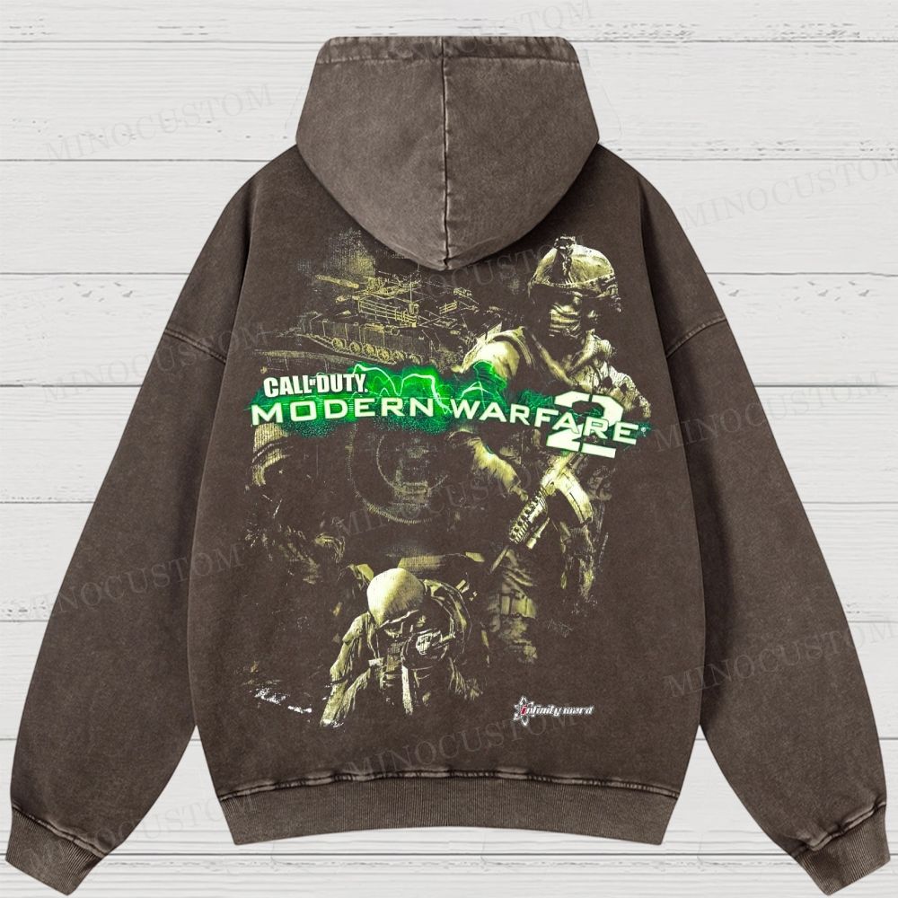 Call of Duty Modern Warfare 2 Vintage Washed Hoodies 