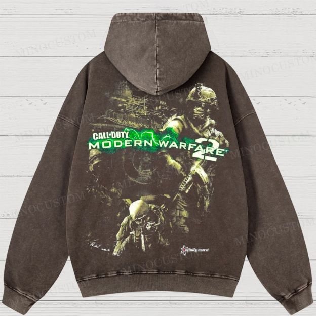Call of Duty Modern Warfare 2 Vintage Washed Hoodies 