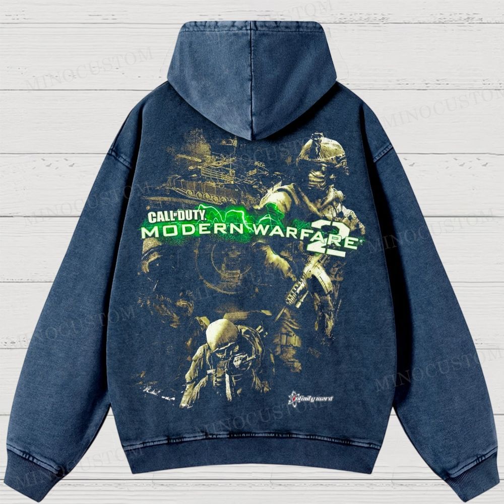 Call of Duty Modern Warfare 2 Vintage Washed Hoodies 