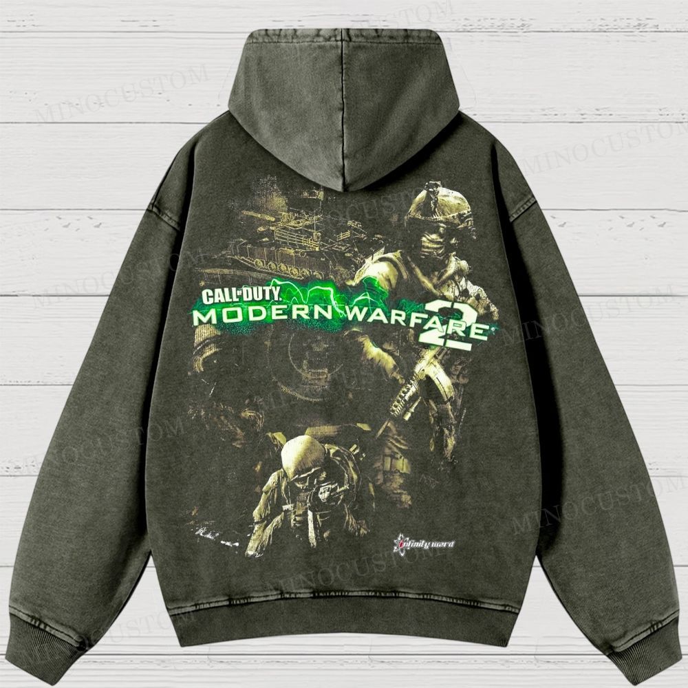 Call of Duty Modern Warfare 2 Vintage Washed Hoodies 
