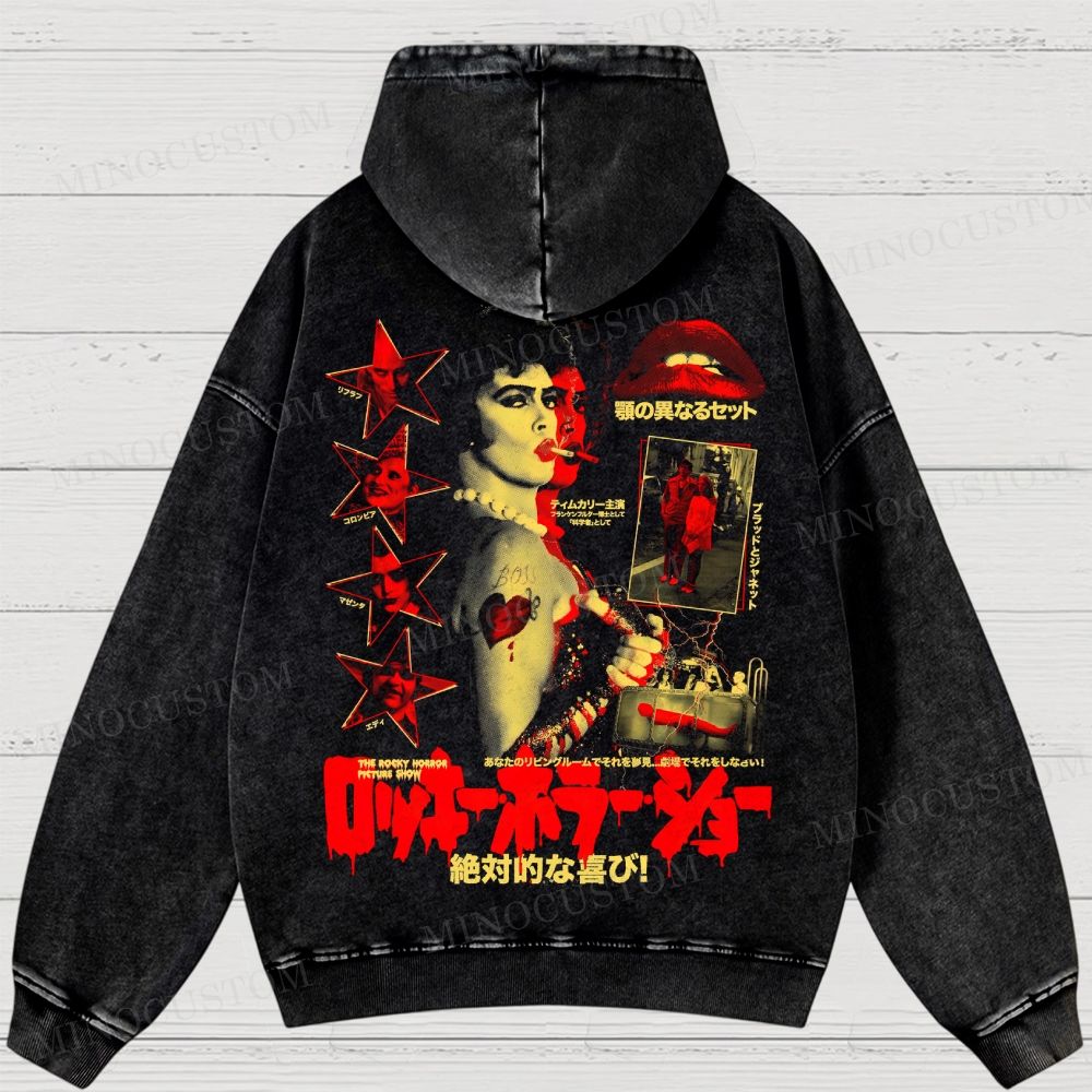 The Rocky Horror Picture Show Japanese Vintage Washed Hoodies 