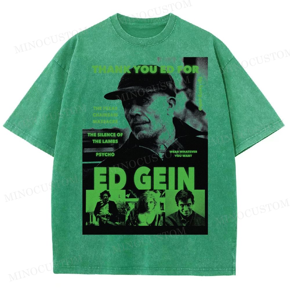 Ed Gein True Crime Washed T-Shirt 