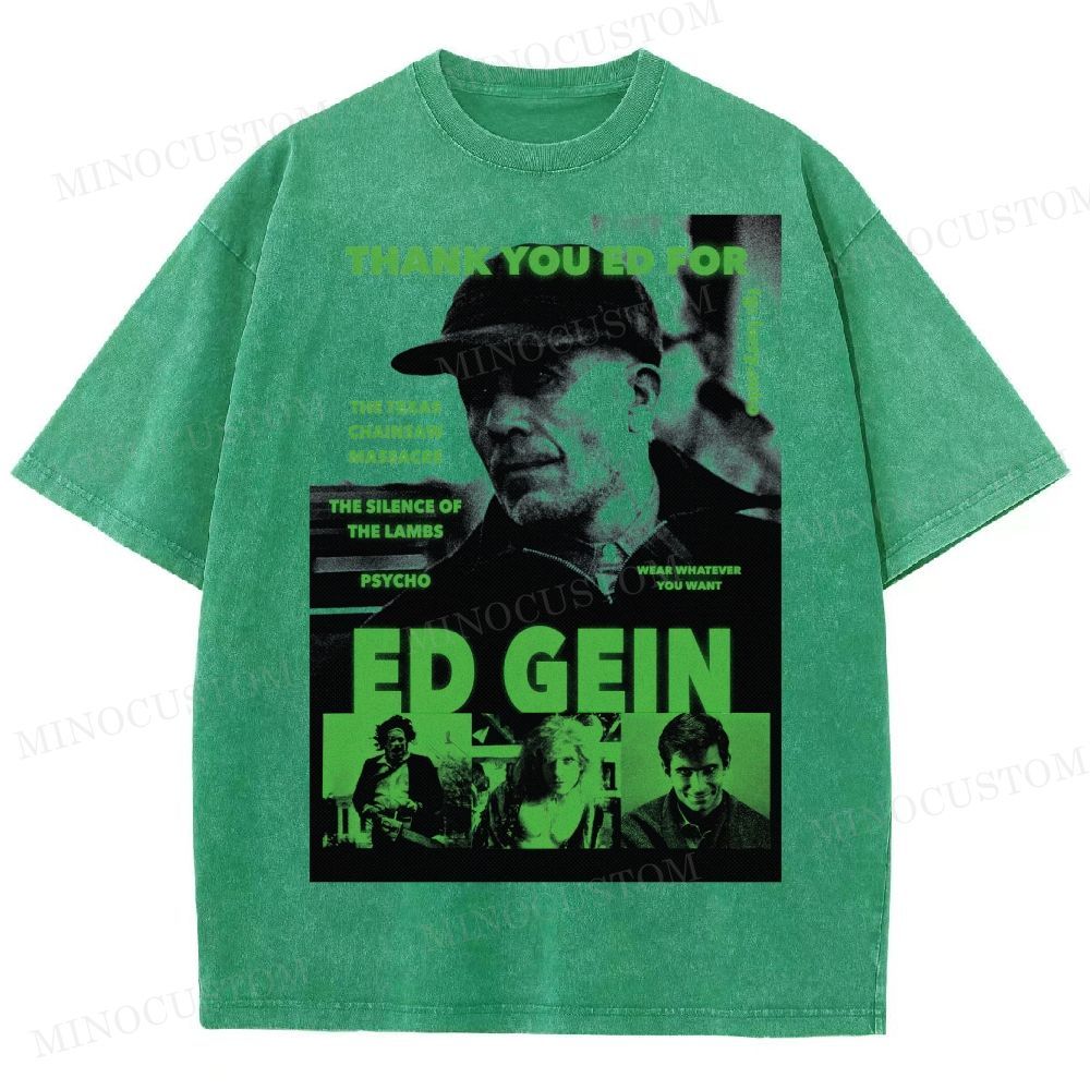 Ed Gein True Crime Washed T-Shirt 