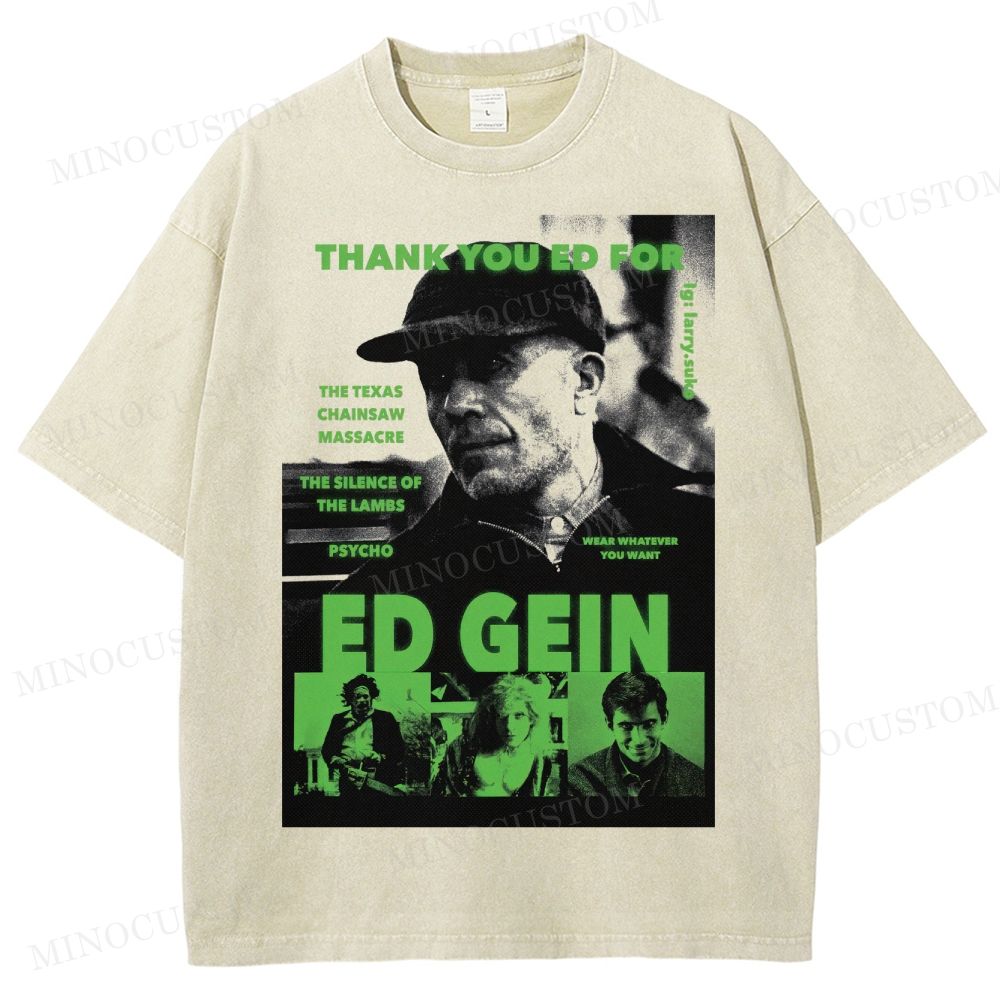Ed Gein True Crime Washed T-Shirt 