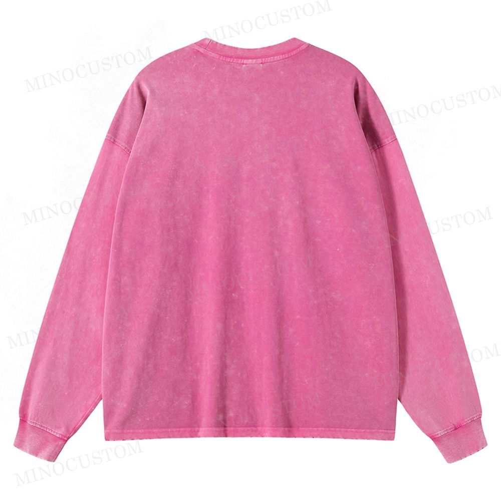 The Polar Express Christmas Fantasy "The Bell Still Rings" Retro Graphic Washed Long-Sleeved T-Shirt