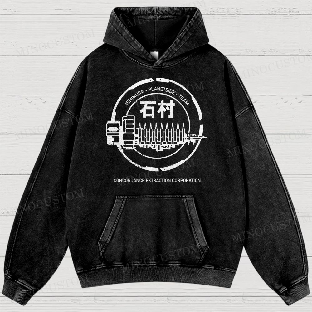Dead Space Ishimura Concordance Extraction Corporation Washed Hoodies 