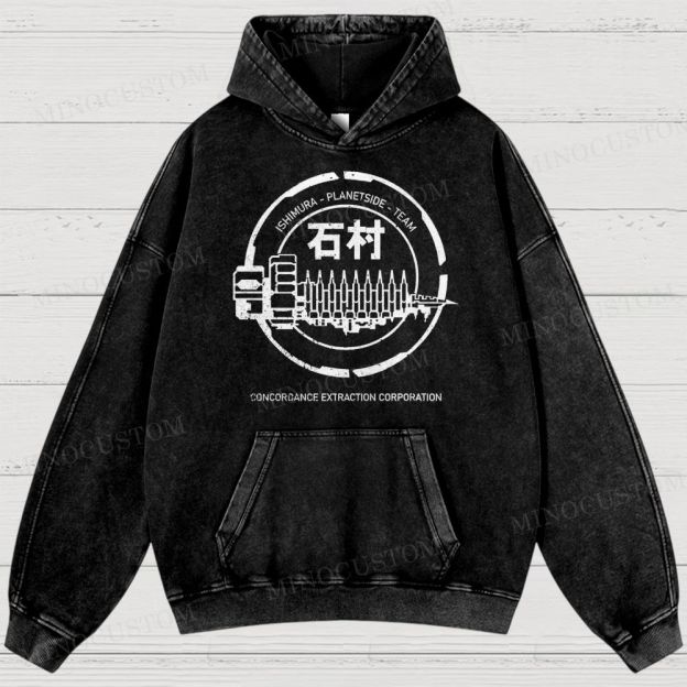 Dead Space Ishimura Concordance Extraction Corporation Washed Hoodies 