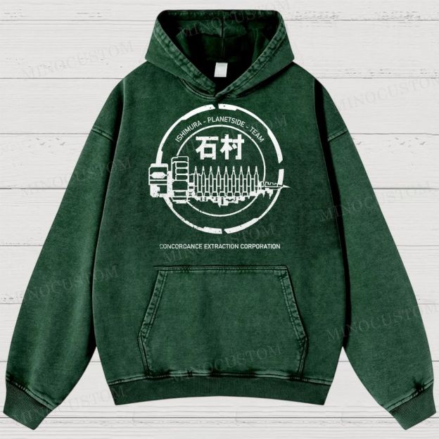 Dead Space Ishimura Concordance Extraction Corporation Washed Hoodies 
