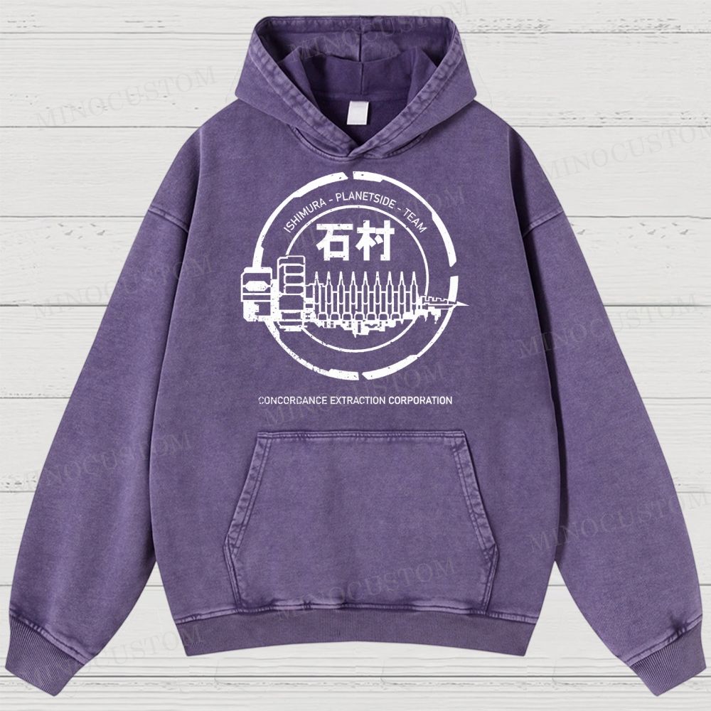 Dead Space Ishimura Concordance Extraction Corporation Washed Hoodies 