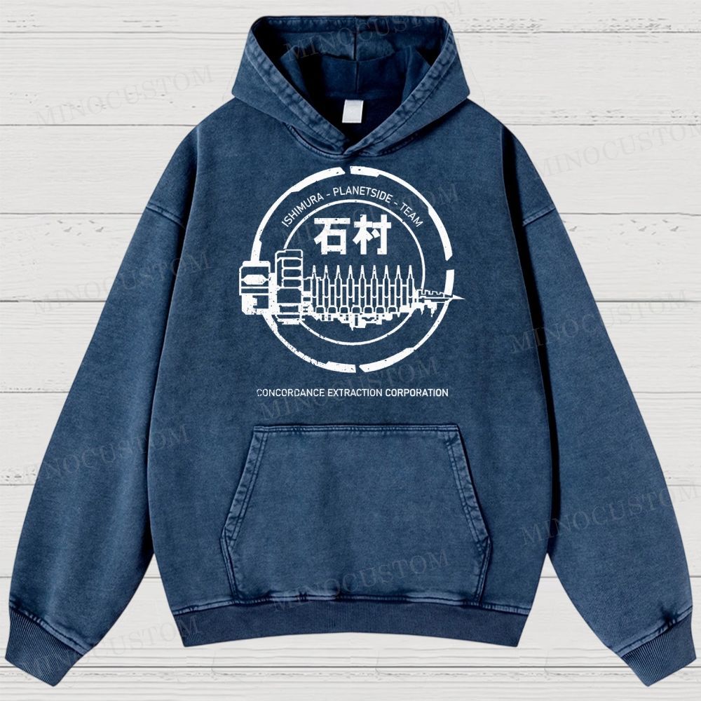 Dead Space Ishimura Concordance Extraction Corporation Washed Hoodies 